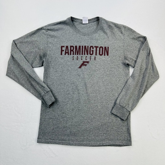 Guess Other - Farmington Soccer Shirt Adult Medium Gray Connecticut Long Sleeve Casual Mens